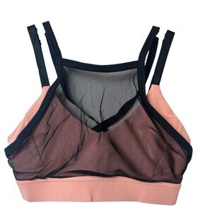 Forever 21 Black and Pink Mesh Sports Bra Size S